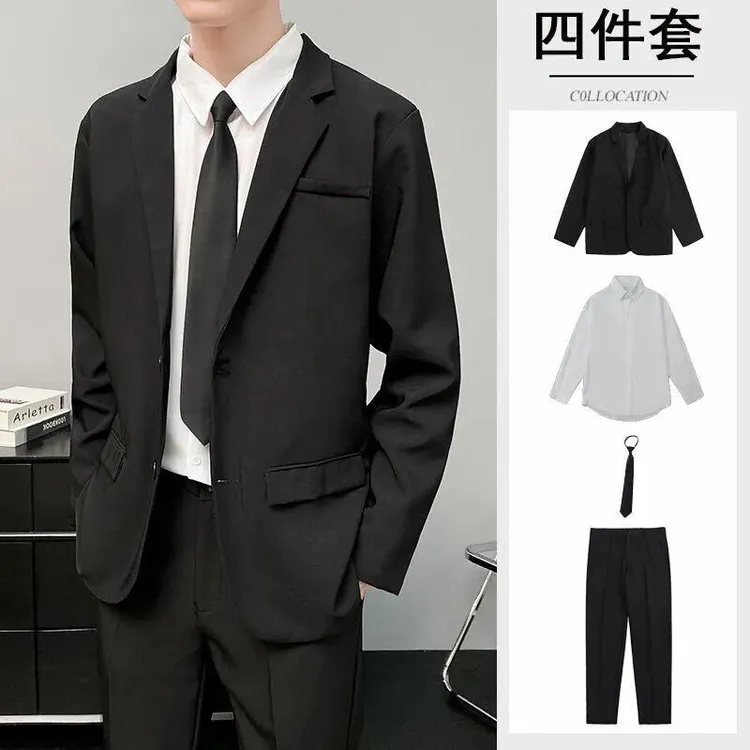 FAVMARTHA西服套装一整套新款韩版休闲 通勤大学生面试职业正装西