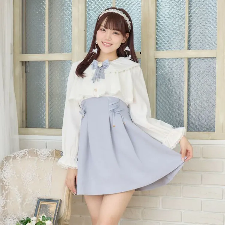 ROJITA · 斗篷式剪裁娃娃领假两件连衣裙(1533317现货)