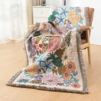 【繁花】沙发巾四季通用北欧简约现代沙发毯坐垫90.330±5cm