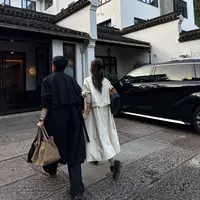 晶咕软软【诺丁山街角】韩系质感高级时尚立领廓形带长款风衣外套