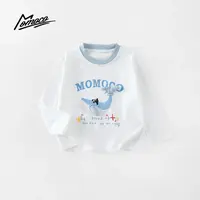 MOMOCO秋季男童百搭童趣小鲸鱼长袖清新休闲T恤上衣77330235046