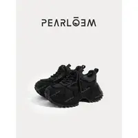 PEARLOEM  新款重工水钻松糕厚底增高休闲运动鞋老爹鞋