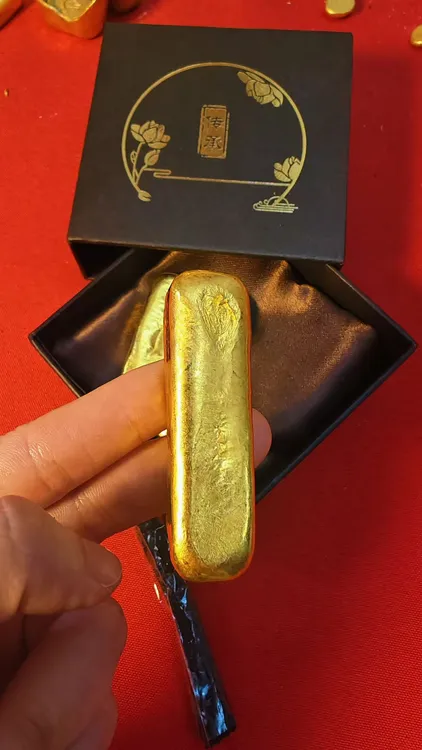 金色条子 95克左右 创意摆件 可熔可化 里外一色 纯手工打造