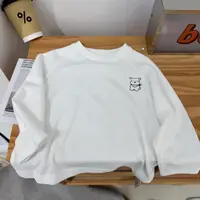 软糯毛感儿童秋冬卡通小狗水印打底衫