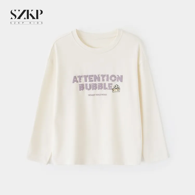 SZKP秋装新款女童装中大童儿童洋气时尚印花长袖t恤BGYQ552562