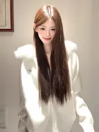 韩系千金感白色毛衣开衫女秋冬季新款加厚毛领外套温柔风甜美上衣