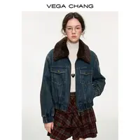 【牧场旧梦】VEGACHANG复古牛仔外套女2025秋冬设计感外套0279XT