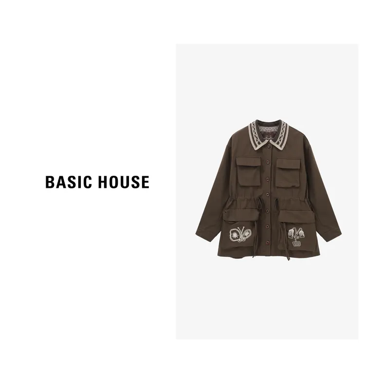 Basic House/百家好时尚休闲女士百搭设计早秋外套-B0625B5NFO2