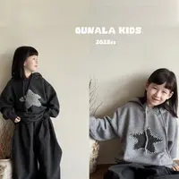2025冬季新品女童韩版五角星提花套头加厚针织百搭童装毛衣C5809