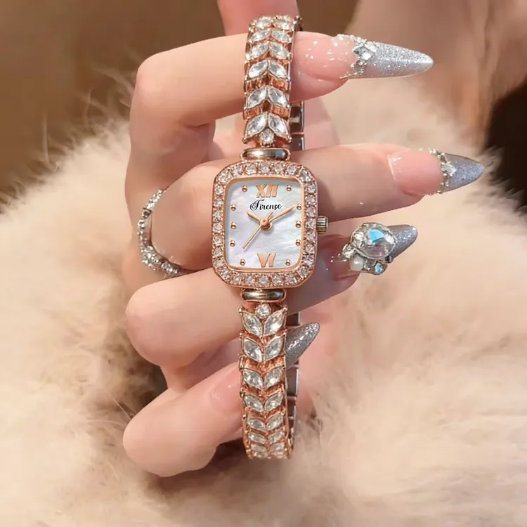 TIRENSE/狄伦斯美人鱼ins风小麦穗小众轻奢气质防水女手表时尚