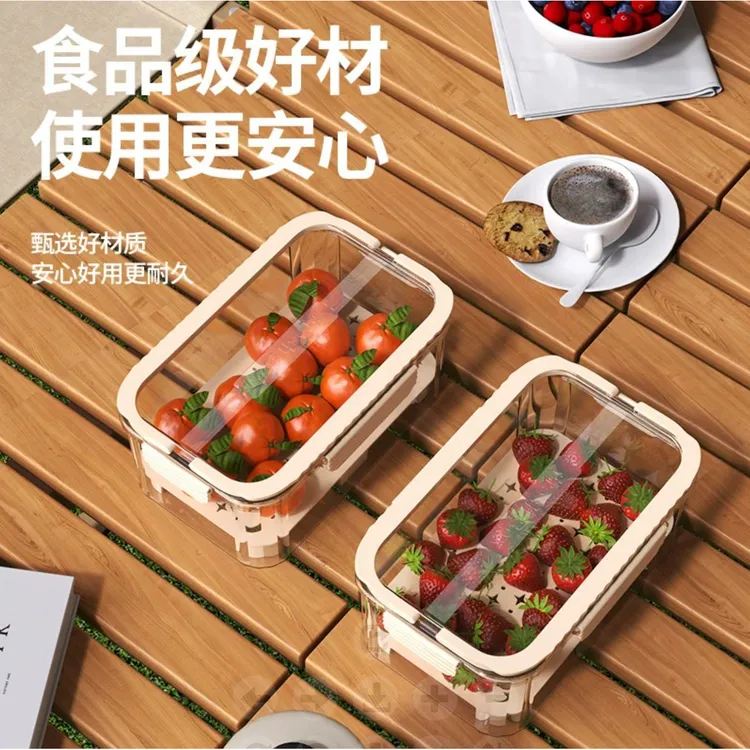 手提便携保鲜盒户外春游便当盒办公野餐零食水果密封盒食物收纳盒