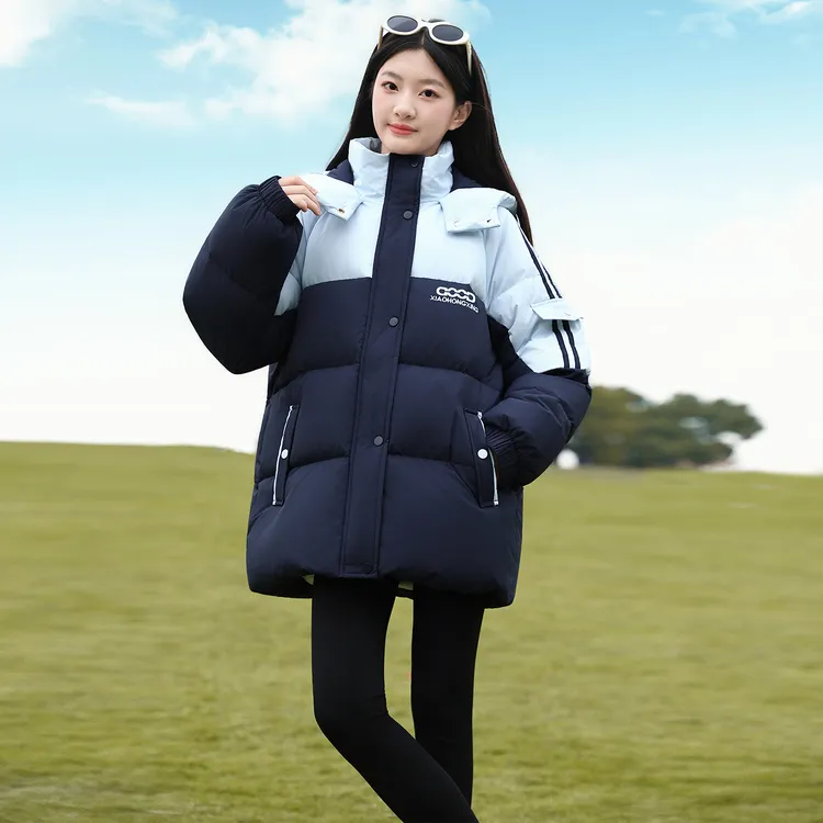 女大童棉服冬季2025新款儿童洋气初中学生棉袄12女童15岁棉衣外套