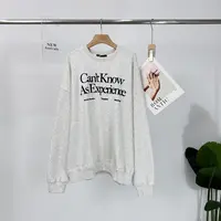 C315常规文字套头款长袖圆领时尚休闲宽松印花卫衣绒衫