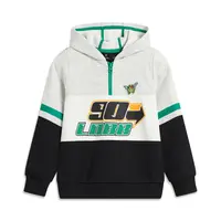 李宁运动生活系列男小童时尚拼色加绒套头连帽卫衣YWDT267-B品