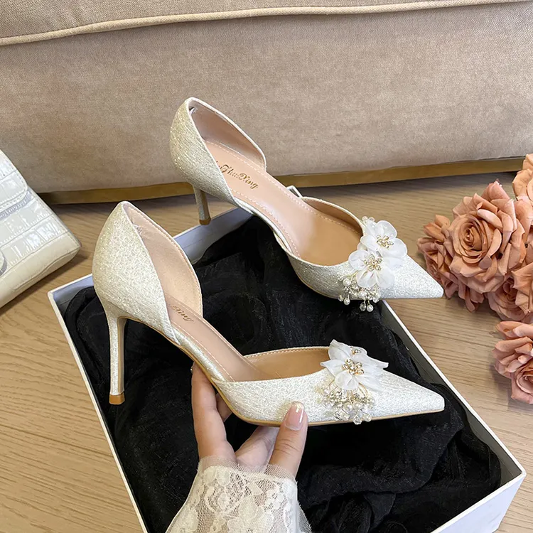 早春2025新款国潮中空高跟鞋女细跟气质包头凉鞋女6公分百搭单鞋