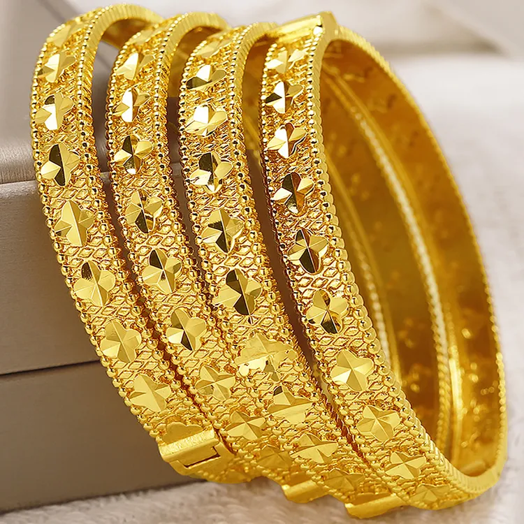 纯铜手镯 圈口可调节女金色通用镯子饰品磨砂首饰不掉色