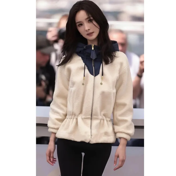 【现货】25652 L圣诞滑雪系列老花两面穿羊羔绒外套