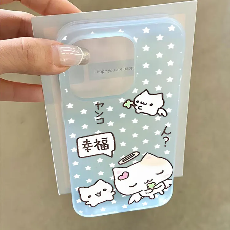 星星天使小猫适用iphone16promax苹果15手机壳14PLUS软13防摔1211