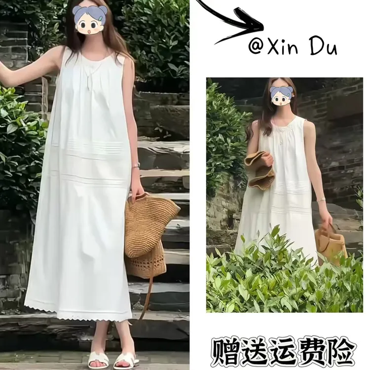 2025夏季新款时尚显瘦气质女士网红洋气连衣裙百搭款D21869