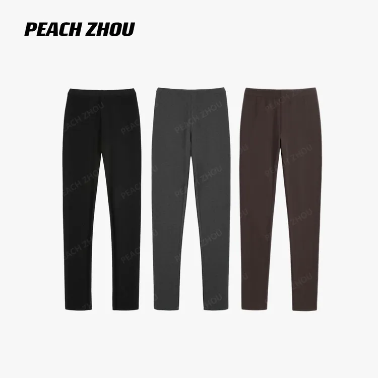 『PEACHZHOU』绵羊毛弹力外穿打底裤基础休闲百搭修身紧身裤