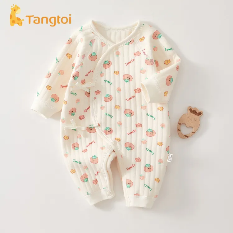 童泰【断码】新生婴儿儿衣服秋冬52码夹棉保暖初生宝宝连体衣0一3月