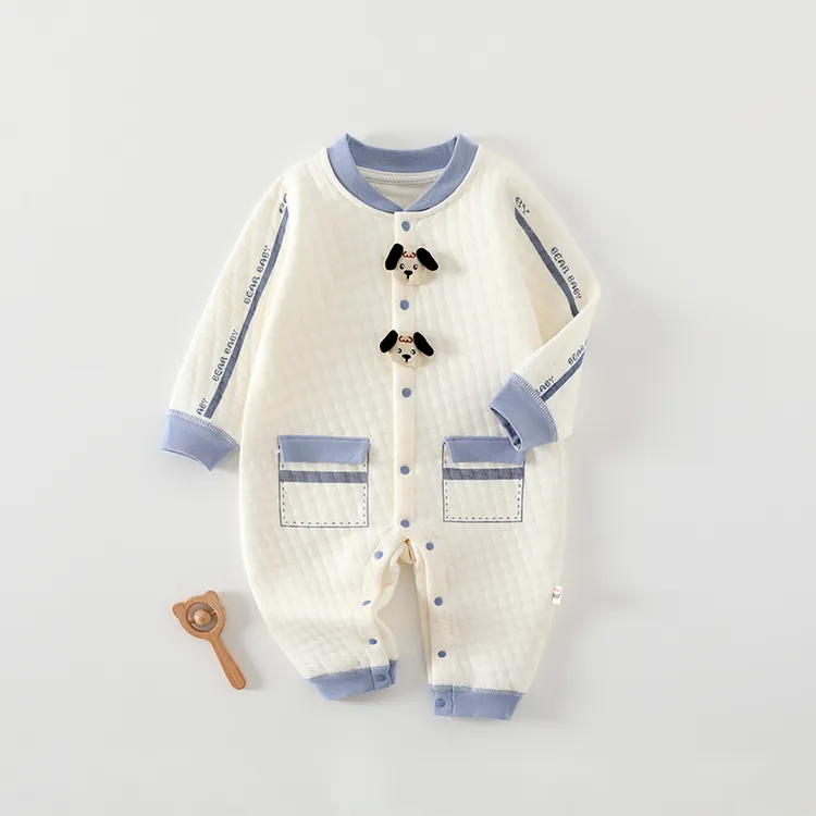 婴儿连体衣保暖春秋款夹棉冬装新生儿宝宝衣服秋装哈衣加厚秋冬季