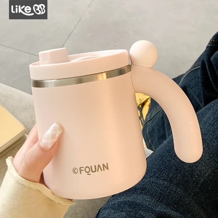 保温杯女生办公室水杯女新款2025高颜值女士马克杯带盖不锈钢杯子