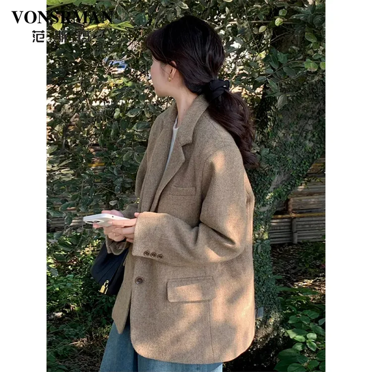 休闲西装外套女2025秋冬新款时尚小个子高级感气质西服正装设计感