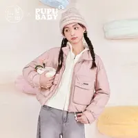 紫涵工装风高领短款棉服女冬季新款休闲大口袋棉衣外套Z4Z09CS073