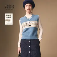 *TeenieWeenie小熊女装毛针织衫25费尔岛提花毛衣背心TTKN254TW1D