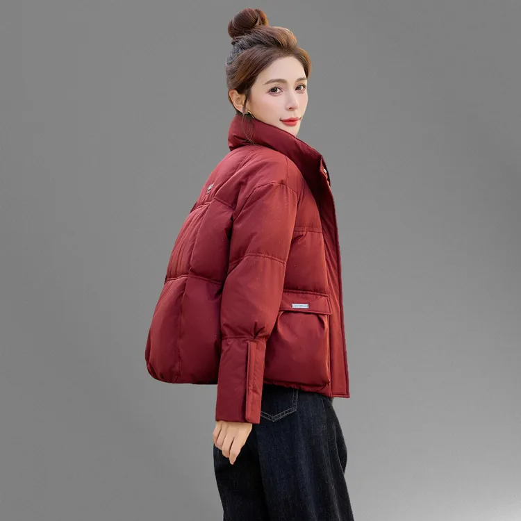 短款羽绒服女2025冬季新款宽松显瘦立领超好看洋气白鸭绒保暖外套