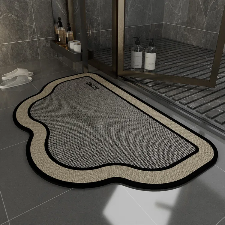 北欧异形耐脏硅藻泥浴室浴室门口脚垫速干卫生间吸水浴室吸水地垫