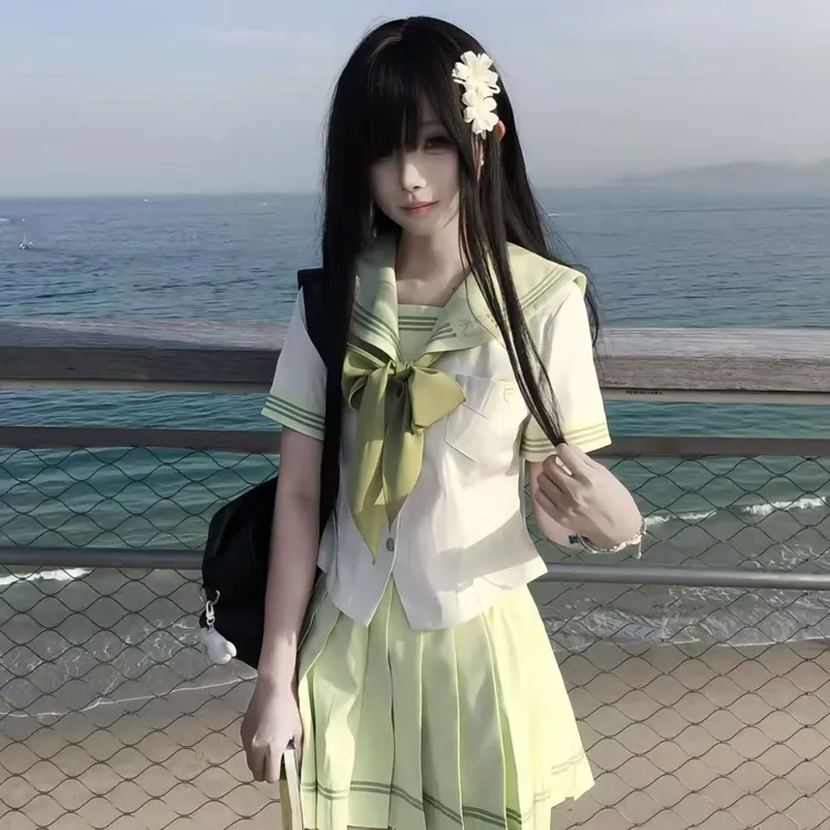 甜心结白兰学院JK原创制服水手服日系学院风软妹小清新甜妹套装