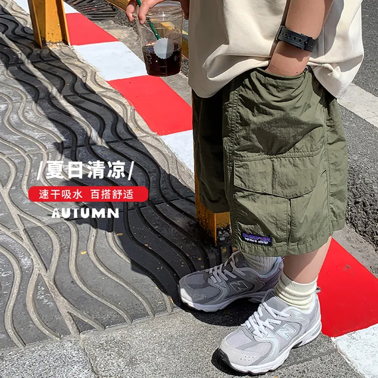 儿童夏季工装短裤男童装薄款速干五分裤韩版新款休闲宽松2025夏款