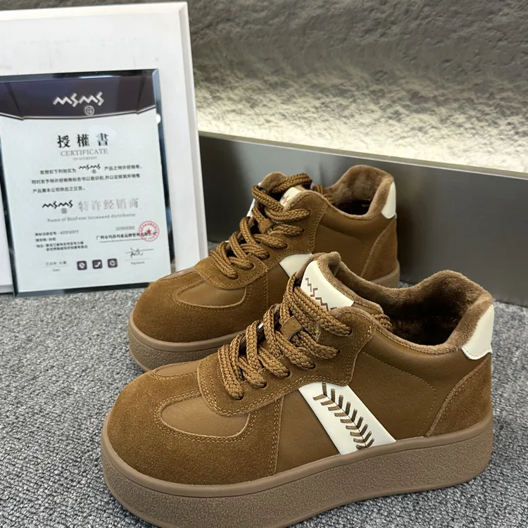 玛莎玛索67-151秋冬加绒牛反绒皮韩版时尚休闲鞋