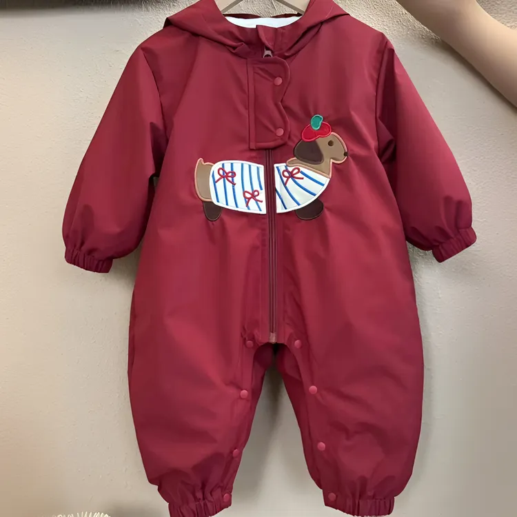 男女童冬款新款连体棉服儿童时尚爆款冲锋衣外穿保暖哈衣宽松潮流