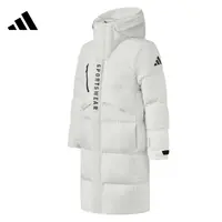 【流光风】adidas阿迪达斯男子运动休闲长款好羽绒服外套JM4604