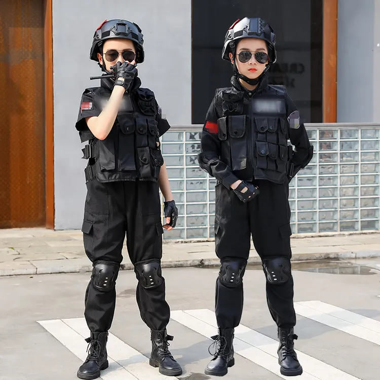 儿童小特警服警察服男女童生日礼物春季警官服六一儿童演出服服饰