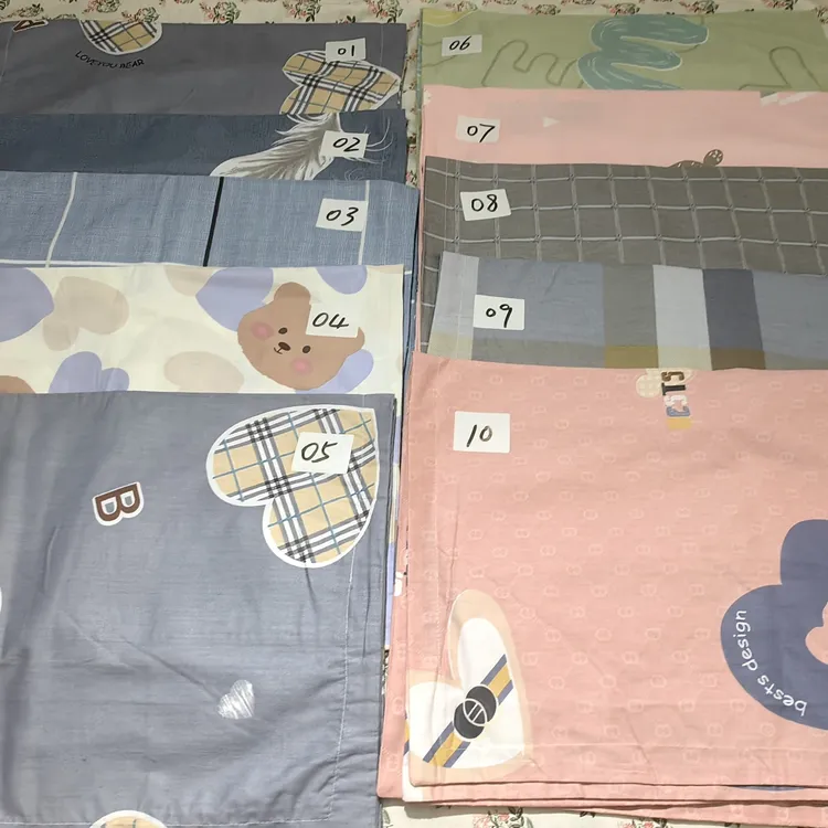 梦纯优选磨毛棉枕套床品床上用品印花两个