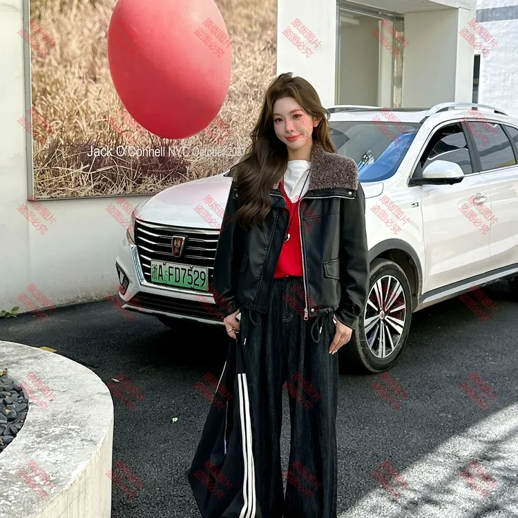 加绒皮衣外套女短款派克服2025秋冬款小个子加厚皮夹克机车服上衣