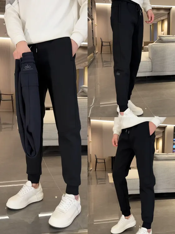 裤子长裤运动男士潮流针织百搭卫裤修身保暖卫裤冬季秋季束脚加绒