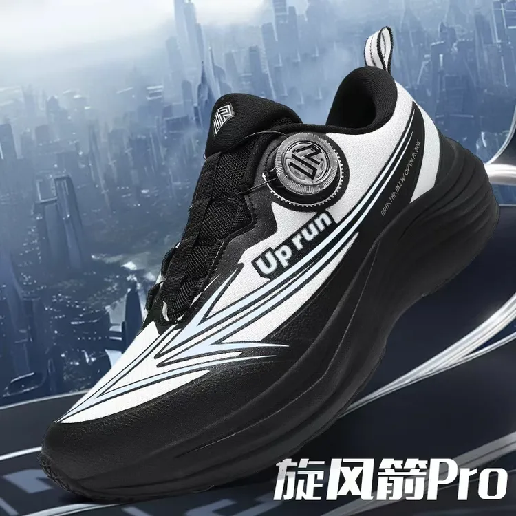 Up run新款旋转扣时尚减震训练尼龙板休闲专业运动跑鞋