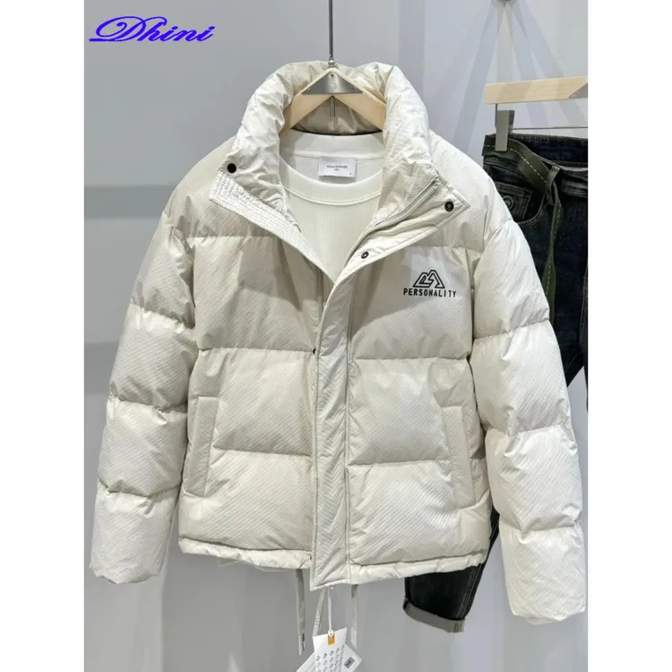 dhini短款立领羽绒服男士冬季新款休闲宽松潮牌百搭高品质加厚潮