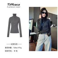 【Selvedge】扬子定制80支100羊毛新型防缩工艺纱 半开襟高领针织衫