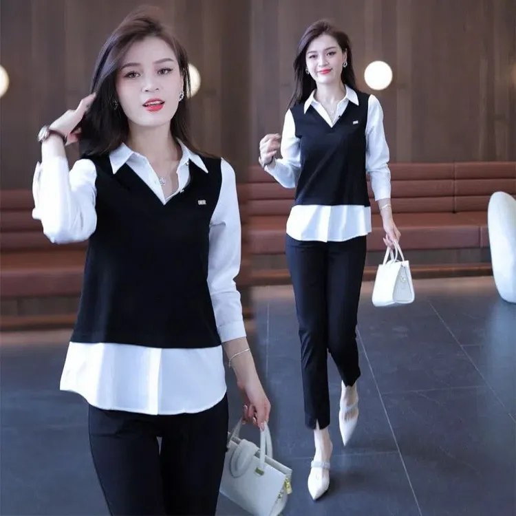 小香风新款百搭宽松型妈妈装中老年女装薄款泡泡袖洋气高档衬衣