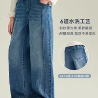 现货！女童裤子2025新款秋款宽松新款直筒洋气儿童牛仔裤
