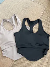运动内衣女夏季带胸垫美背防震挂脖瑜伽服套装普拉提文胸健身背心