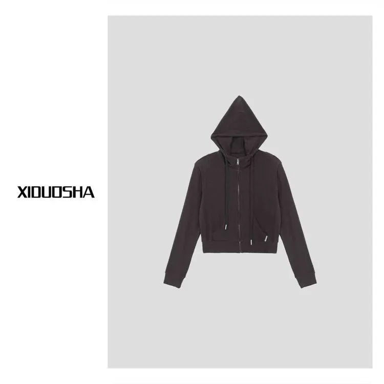 XIDUOSHA/喜朵莎设计款连帽针织卫衣开衫 XDS1606