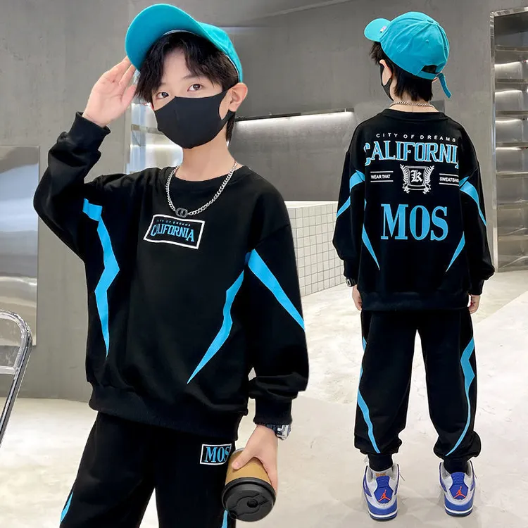 男童春秋套装爆款2025新款中大童儿童运动卫衣套装男孩时尚两件套
