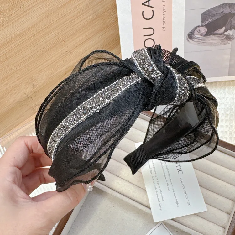 带齿韩国欧巴定制高端灰黑顶不打结盖白头发加宽发箍韩国头箍气质